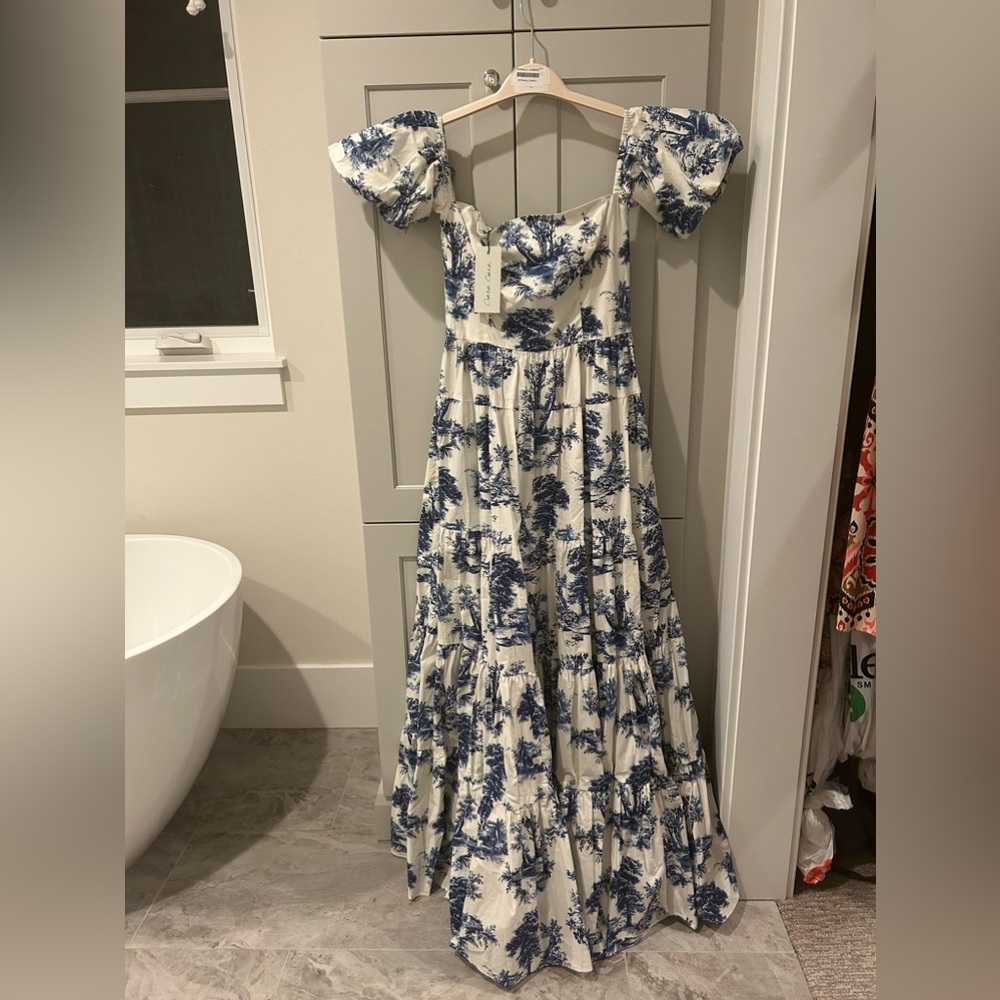 NWT Cara Cara Blue and White Wethersfield Dress Size 4
